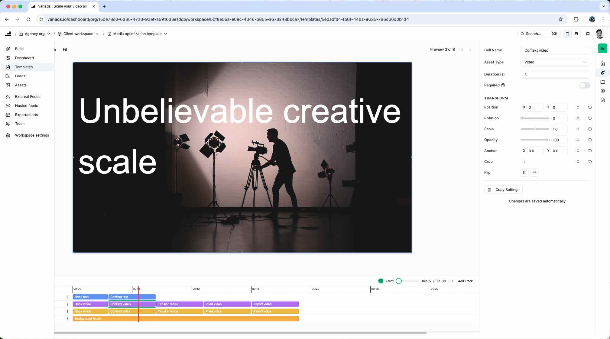 Variads platform - create faster than the media team can spend